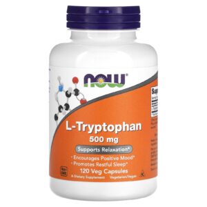 NOW Foods L-triptofano 500 mg 120 Cápsulas Vegetais