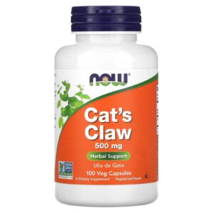 NOW Foods Unha-de-Gato 500 mg 100 Cápsulas Vegetais