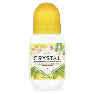 CRYSTAL Desodorante Roll-on Enriquecido com Minerais Camomila e Chá Verde 66 ml (225 fl oz)