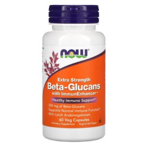NOW Foods Beta-Glucans com ImmunEnhancer 250 mg 60 Cápsulas Vegetais