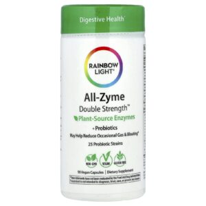 Rainbow Light All-Zyme™ Enzimas de Origem Vegetal + Probióticos 90 Cápsulas Veganas