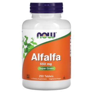 NOW Foods Alfalfa 650 mg 250 Comprimidos