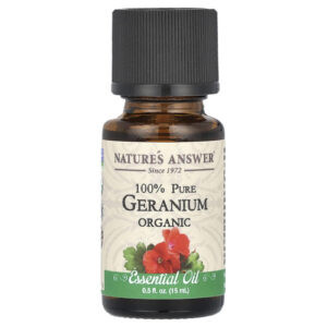 Natures Answer Óleo Essencial Orgânico 100% Puro Gerânio 15 ml (05 fl oz)