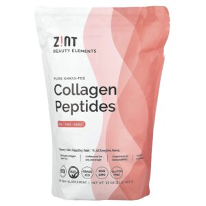 Zint Peptídeos de Colágeno Puro de Gado Criado no Pasto Sem Sabor Sachê 907 g (32 oz)