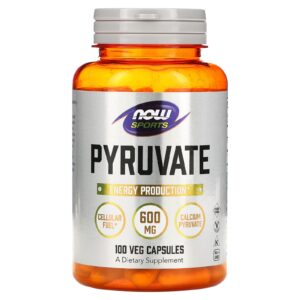 NOW Foods Sports Piruvato 600 mg 100 Cápsulas Vegetais