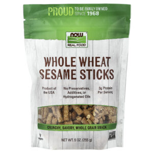 NOW Foods Real Food Palitos de Gergelim e Trigo Integrais 255 g (9 oz)