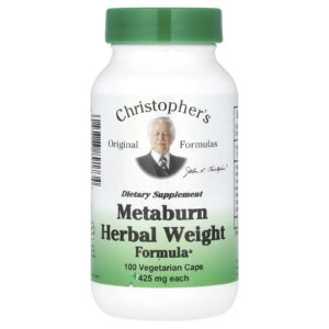 Christophers Original Formulas Fórmula de Ervas para Perda de Peso Metaburn 100 Cápsulas Vegetarianas