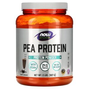 NOW Foods Sports Proteína de Ervilha Chocolate Cremoso 907 g (2 lbs)