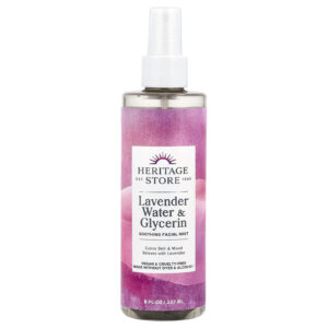 Heritage Store Água de Lavanda e Névoa Facial Calmante com Glicerina 240 ml (8 fl oz)