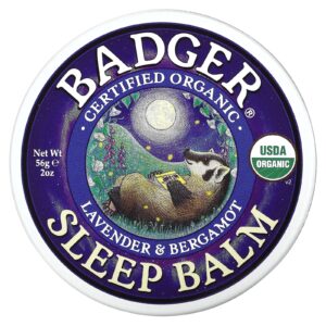 Badger Bálsamo Orgânico para Sono Lavanda e Bergamota 56 g (2 oz)