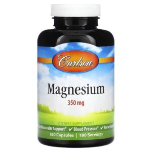 Carlson Magnésio 350 mg 180 cápsulas