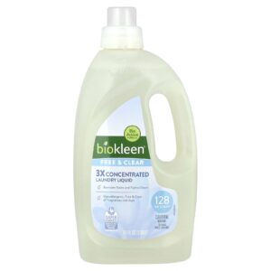 Biokleen Detergente para Lavar Roupas Free & Clear Sem Perfume 189 L (64 fl oz)
