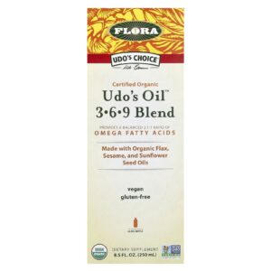 Flora Udos Choice Mistura 3·6·9 Udos Oil Orgânico 250 ml (85 fl oz)