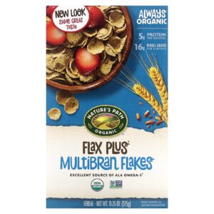 Natures Path Orgânico Flocos de Cereal de Linho Plus Multibran 1325 oz (375 g)