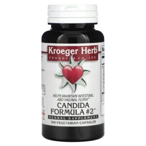 Kroeger Herb Co Candida Formula # 2 100 Cápsulas Vegetarianas