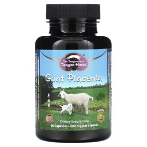 Dragon Herbs Placenta de Cabra 500 mg 60 cápsulas