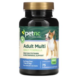 petnc NATURAL CARE Cuidado natural com o bichinho de estimação fórmula multi diária adulta sabor fígado 75 mastigáveis