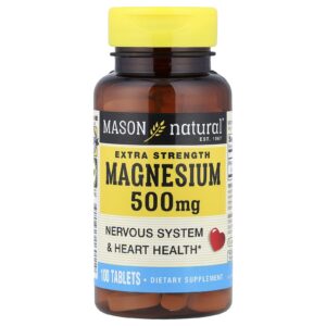 Mason Natural Magnésio 500 mg 100 Comprimidos