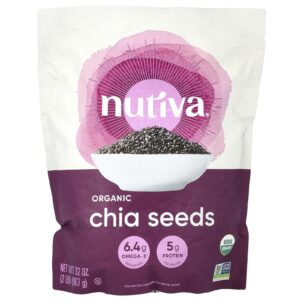 Nutiva Semente de Chia Orgânica Preta 907 g (32 oz)