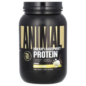 Animal Proteína Whey em Pó Isolada Carregada Baunilha 907 g (2 lb)
