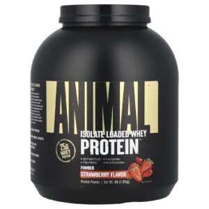 Animal Proteína Whey em Pó Isolada Carregada Morango 181 kg (4 lb)