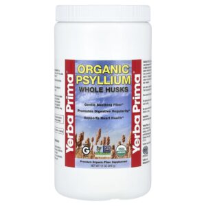 Yerba Prima Cogumelos Inteiros de Psyllium Orgânico 340 g
