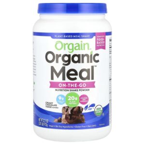 Orgain Organic Meal™ On-The-Go Shake em Pó à Base de Plantas da Nutrition Fudge Cremoso de Chocolate 912 g (201 lb)