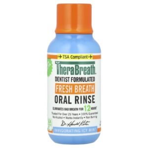 TheraBreath Enxaguante Bucal para um Hálito Fresco Menta Gelada Revigorante 887 ml (3 fl oz)