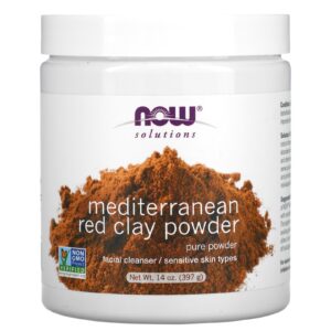 NOW Foods Solutions Pó de Argila Vermelha Mediterrânea 397 g (14 oz)