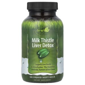 Irwin Naturals Detox do Fígado de Milk Thistle 60 Cápsulas Softgel