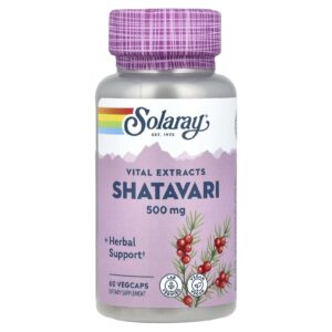 Solaray Extrato da Raiz de Shatavari 500 mg 60 VegCaps
