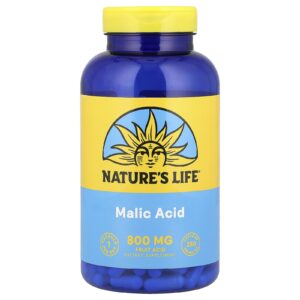 Natures Life Ácido Málico 800 mg 250 Cápsulas Vegetais