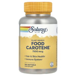 Solaray Food Source Food Carotene™ 200 Cápsulas Softgel
