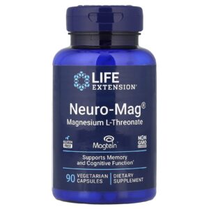 Life Extension Neuro-Mag® L-treonato de Magnésio 90 Cápsulas Vegetarianas (48 mg por Cápsula)