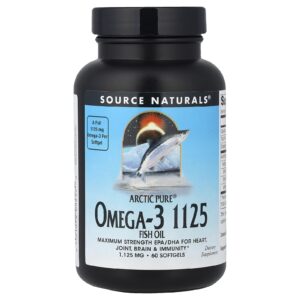 Source Naturals Arctic Pure® Óleo de Peixe Ômega-3 1.125 mg 60 Cápsulas Softgel