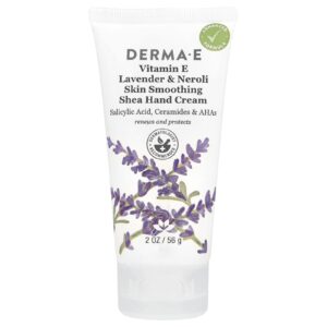 DERMA E Creme para as Mãos de Karité para Suavização da Pele Vitamina E Lavanda e Néroli 56 g (2 oz)