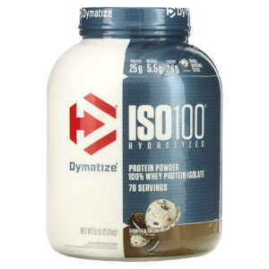 Dymatize ISO100® Hidrolisado 100% de Isolado de Proteína Whey Cookies e Creme 23 kg (5 lb)