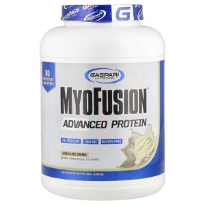 Gaspari Nutrition MyoFusion Proteína Avançada Sorvete de Baunilha 4 lbs (1814 g)