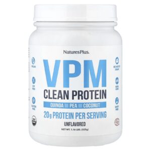 NaturesPlus Proteína Limpa VPM Sem Sabor 525 g (116 lbs)