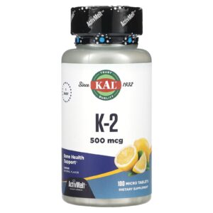 KAL K-2 Limão 500 mcg 100 Microcomprimidos