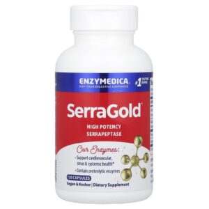 Enzymedica SerraGold Serrapeptase de Alta Potência 120 Cápsulas