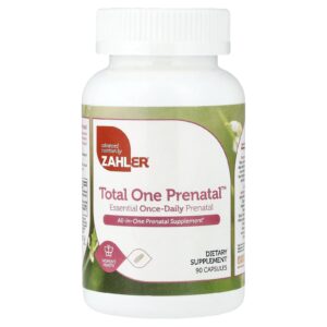 Zahler Total One Prenatal™ Pré-natal Essencial Uma Vez ao Dia 90 Cápsulas