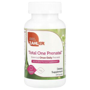 Zahler Total One Prenatal™ Pré-natal Essencial Uma Vez ao Dia 120 Cápsulas