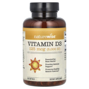 NatureWise Vitamina D3 125 mcg (5.000 UI) 360 Cápsulas Softgel
