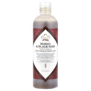 Nubian Heritage Sabonete Líquido Corporal Mel & Cominho Preto 13 fl oz (384 ml)