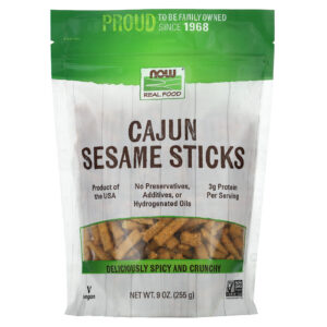 NOW Foods Bastões de Gergelim Cajun 255 g (9 oz)
