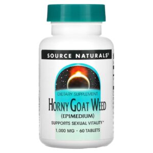 Source Naturals Erva daninha de cabra com tesão 1.000 mg 60 comprimidos
