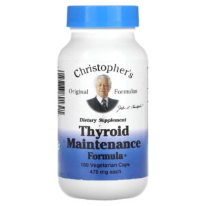 Christophers Original Formulas Fórmula de Manutenção da Tireoide 475 mg 100 Cápsulas Vegetarianas