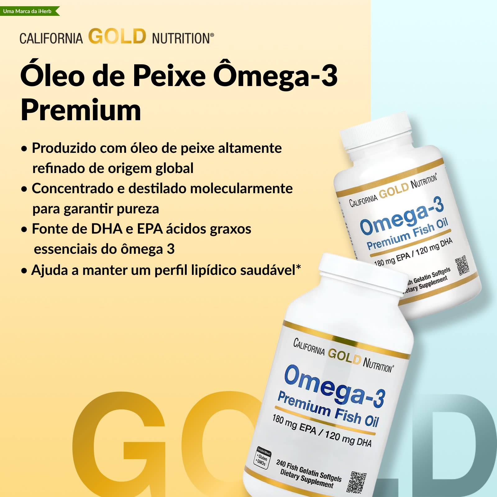 California Gold Nutrition Óleo de Peixe Premium Ômega-3 100 Cápsulas Softgel de Gelatina de Peixe (1.100 mg por Cápsula Softgel) - Imagem 7