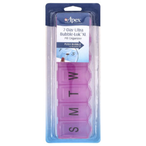 Apex 7-Day Ultra Bubble-Lok Pill Organizer XL 1 estojo